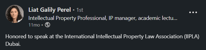 Archived post by Liat Galily Perel